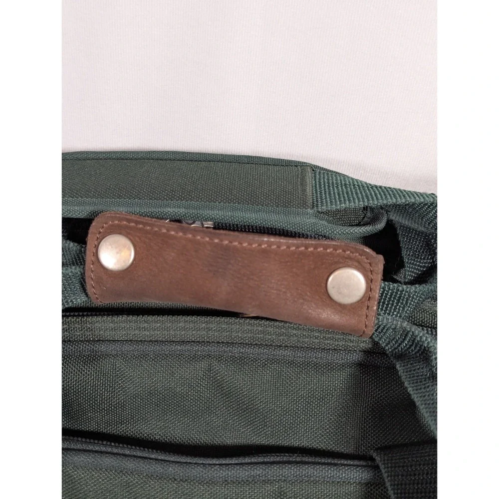 Vintage Eddie Bauer Messenger Bag Laptop Computer Case Green
